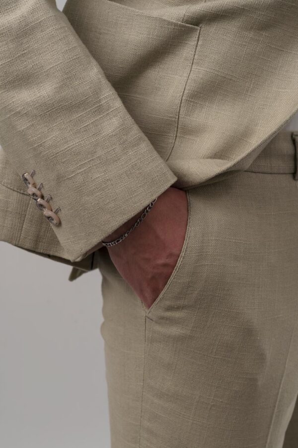 کت لینن یقه بلیزر (02012) - Image 3
